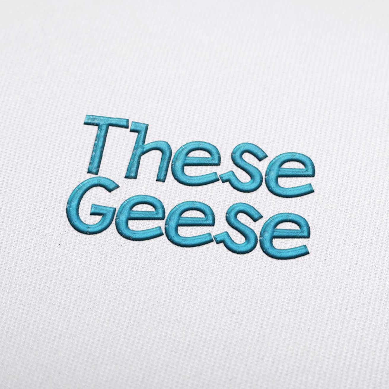 Diese Gänse Stickerei Schriftart Set Download