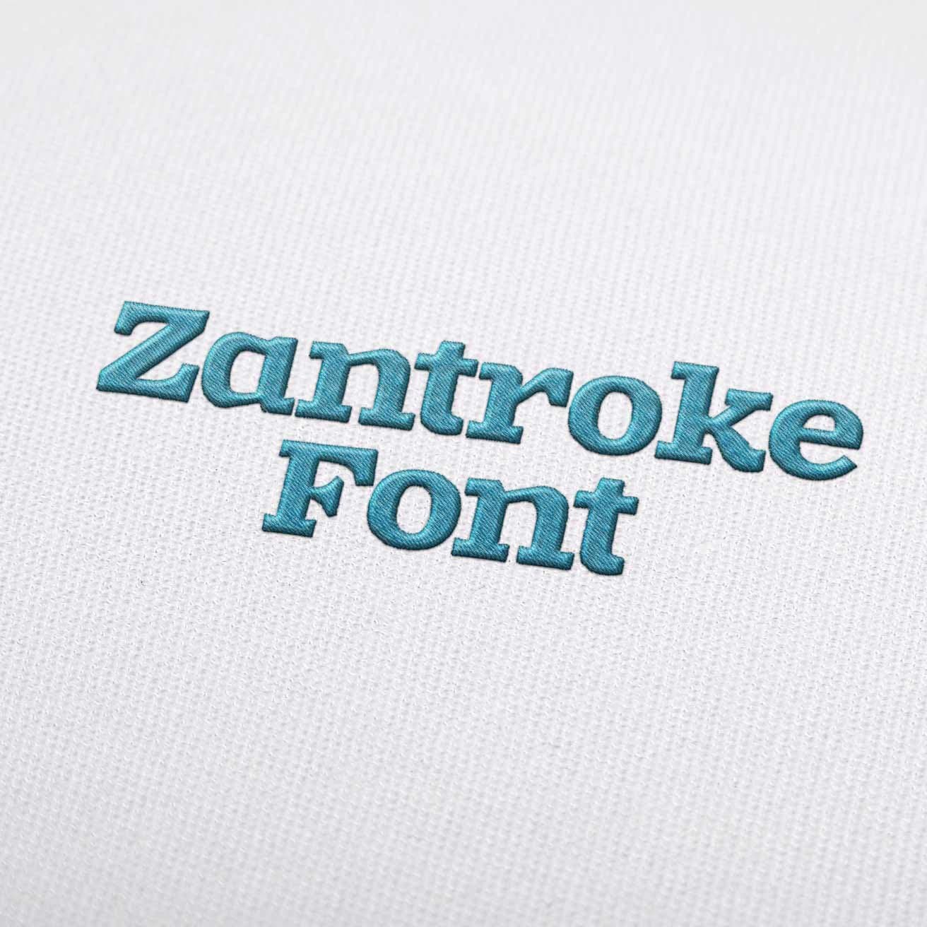 Zatroke Embroidery Font Set Download