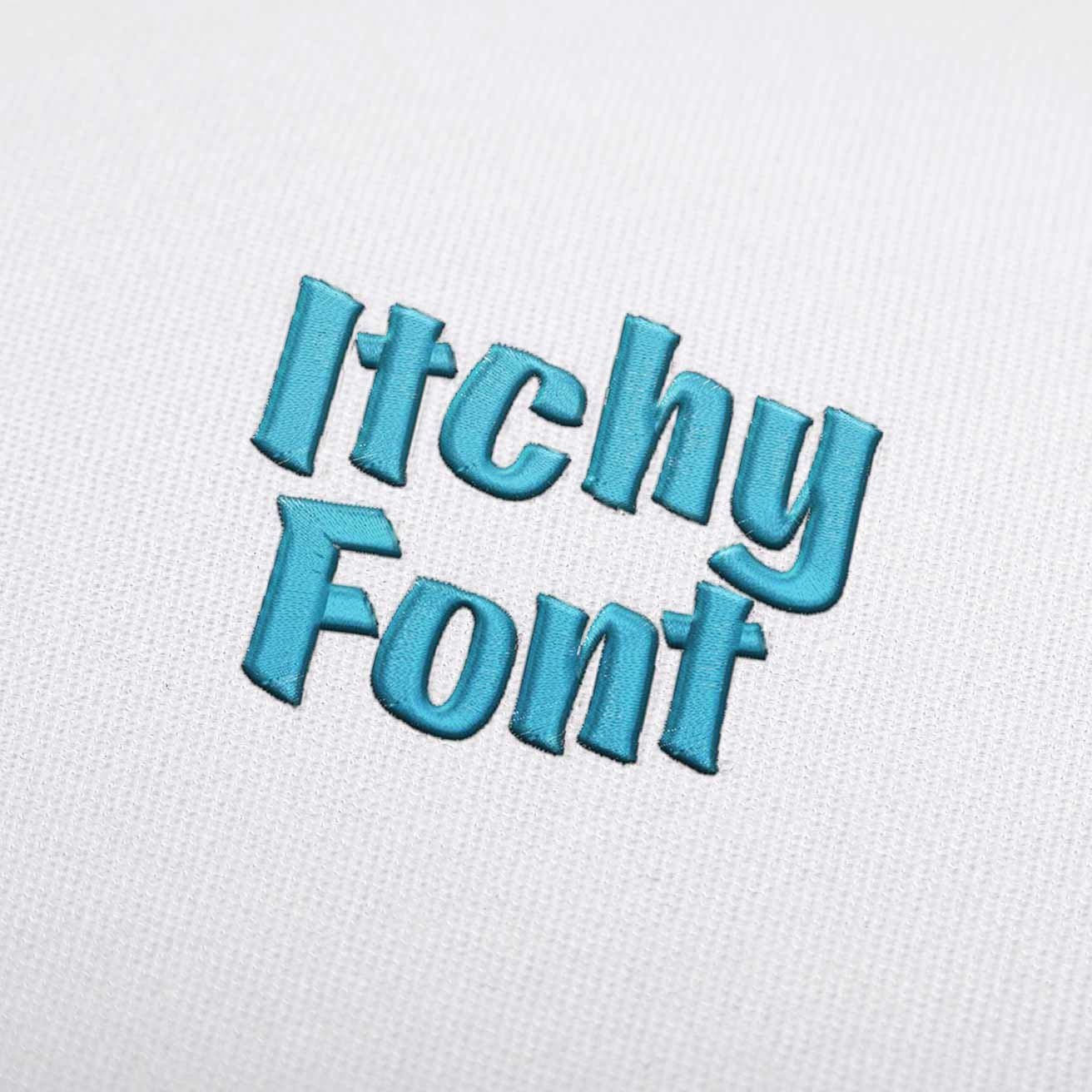 Itchy Embroidery Font Set Download
