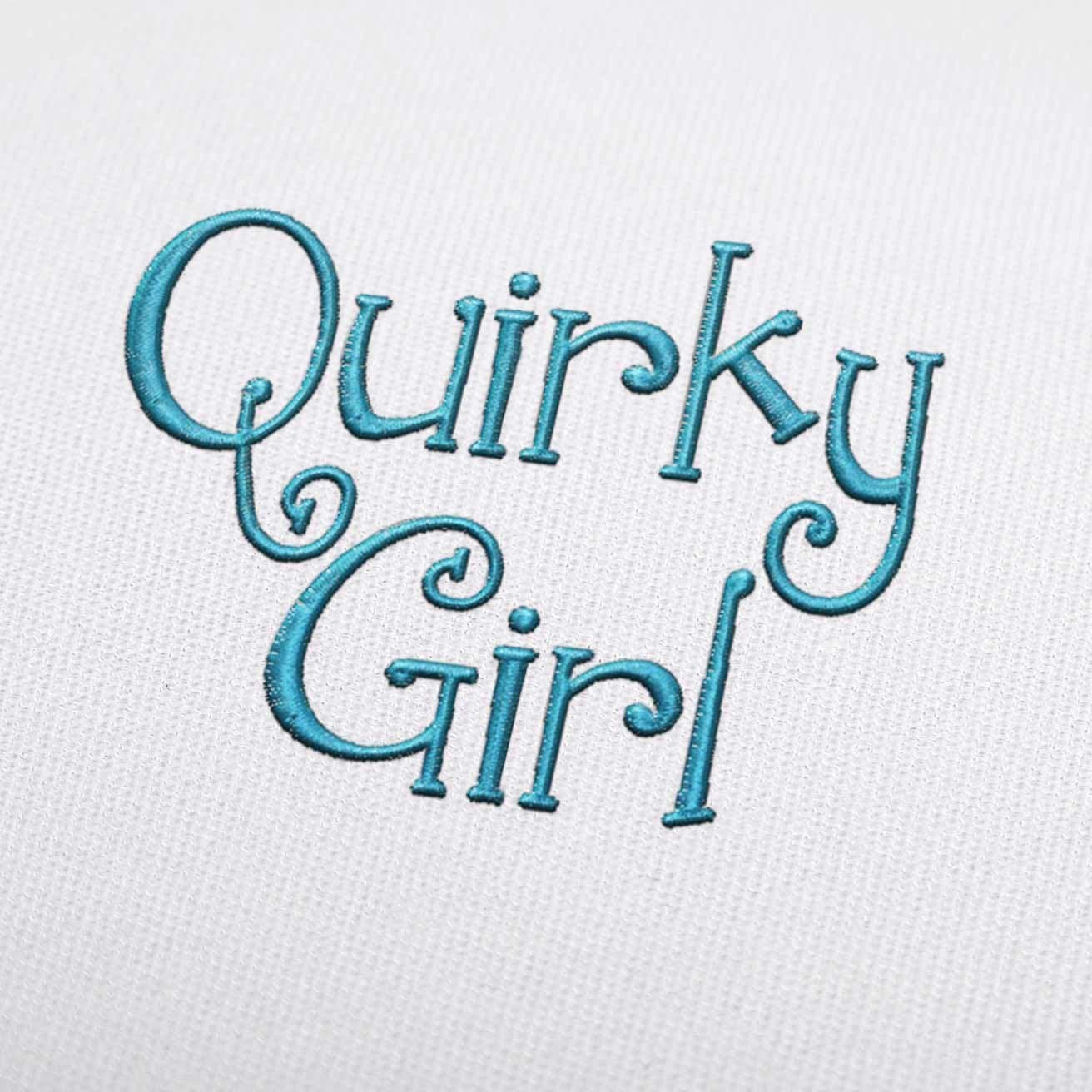 Quirky Girl Embroidery Font Set Download