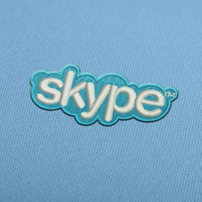 Skype Logotipo Bordado Descarga Picajes Bordados