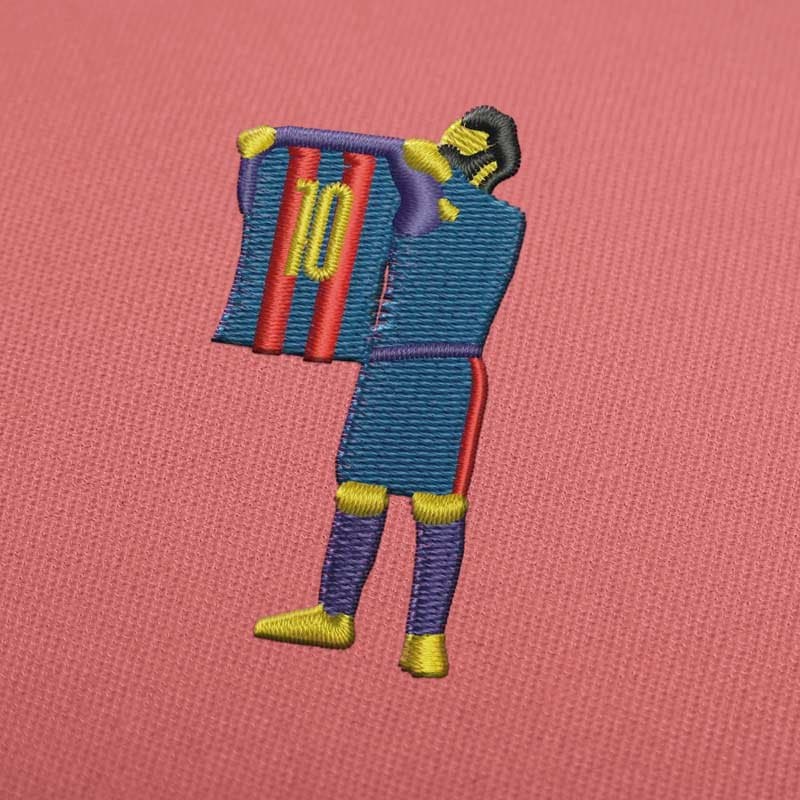 Messi FC Barcelona Stickmuster Für Stickmaschinen Download