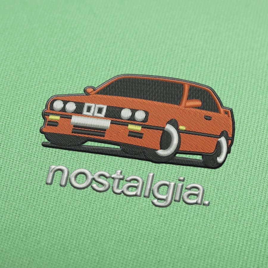 Nostalgie Auto Stickmuster Für Stickmaschinen Download