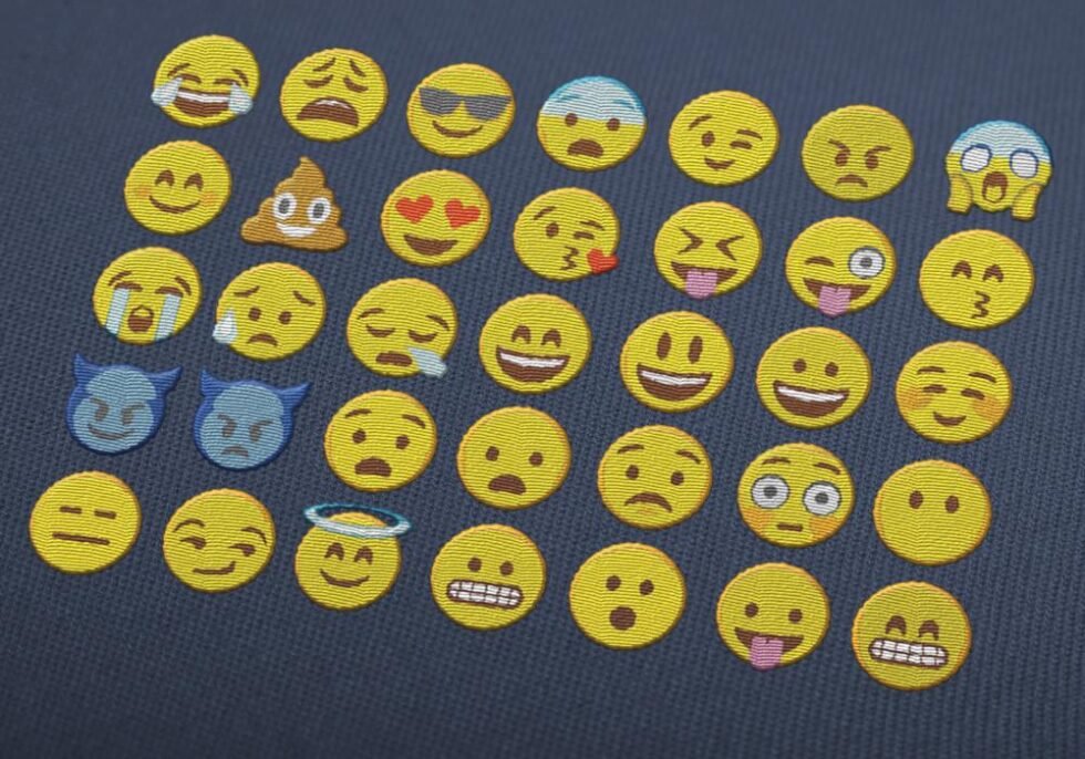 Emoticons Emoji Pack 58 Collection Embroidery Design Download