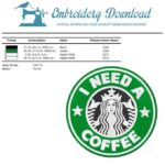 Embroidery-I-need-coffee-Starbucks-2
