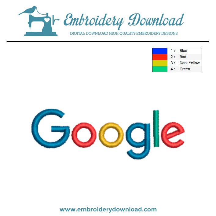Google logo Embroidery Design Download - EmbroideryDownload