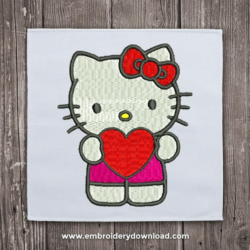 Hello Kitty 1 Embroidery Design Download - EmbroideryDownload