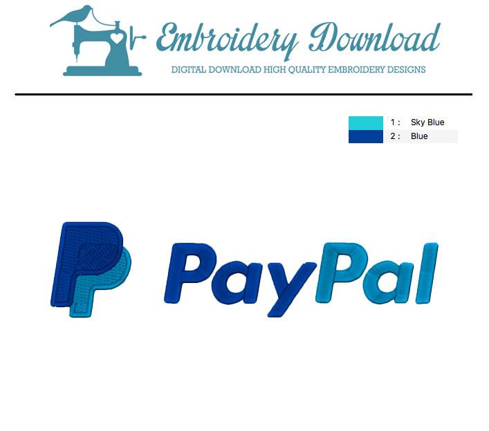 PayPal Logo Embroidery Design Download - EmbroideryDownload