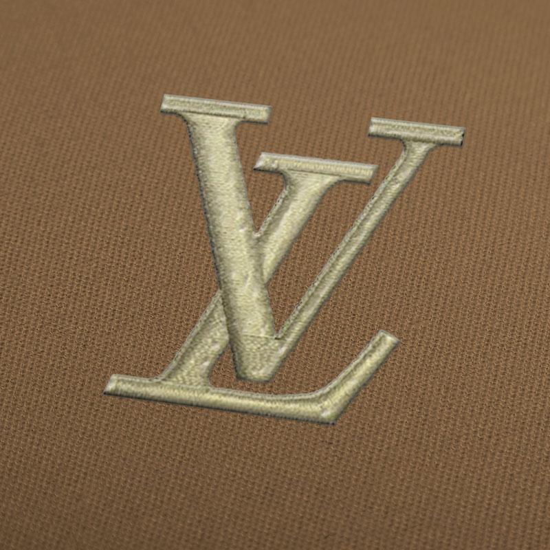 Louis Vuitton script logo embroidery design