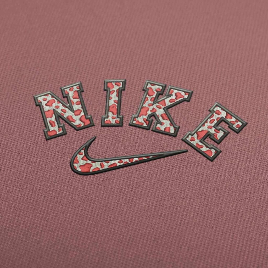 Nike Cow Print Logo 2 Embroidery Design Download - EmbroideryDownload