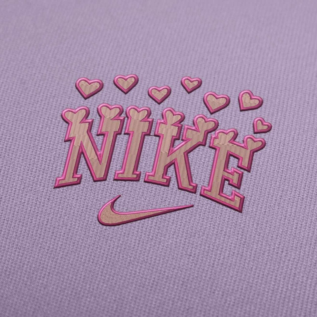 Nike Hearts Logo Embroidery Design Download - EmbroideryDownload