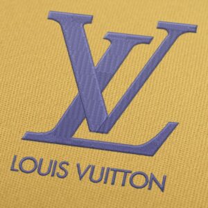 LV flower Louis Vuitton logo machine embroidery design New !