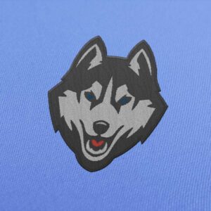 Husky-Hund-Stickerei-Design