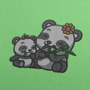 Lovely-Panda-Baby-Stickerei-Design