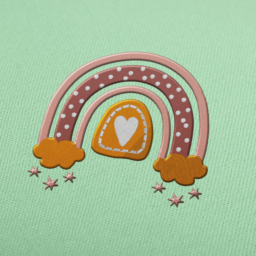 Rainbow Machine Embroidery Design Download - EmbroideryDownload